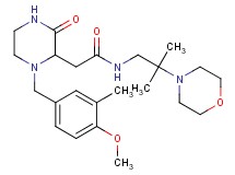 2-[1-(4-methoxy-3-methylbenzyl)-3-oxo-2-piperazinyl]-N-[2-methyl-2-(4-morpholinyl)propyl]acetamide