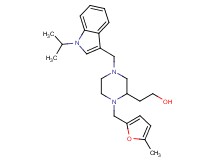 2-{4-[(1-isopropyl-1H-indol-3-yl)methyl]-1-[(5-methyl-2-furyl)methyl]-2-piperazinyl}ethanol