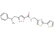 3-(2-phenylpropyl)-N-{[2-(2-thienyl)-1,3-thiazol-4-yl]methyl}-5-isoxazolecarboxamide