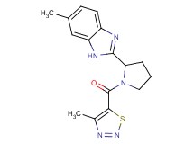 6-methyl-2-{1-[(4-methyl-1,2,3-thiadiazol-5-yl)carbonyl]-2-pyrrolidinyl}-1H-benzimidazole