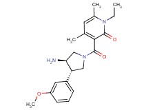 3-{[(3R*,4S*)-3-amino-4-(3-methoxyphenyl)pyrrolidin-1-yl]carbonyl}-1-ethyl-4,6-dimethylpyridin-2(1H)-one