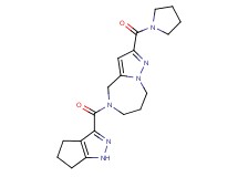 2-(pyrrolidin-1-ylcarbonyl)-5-(1,4,5,6-tetrahydrocyclopenta[c]pyrazol-3-ylcarbonyl)-5,6,7,8-tetrahydro-4H-pyrazolo[1,5-a][1,4]diazepine
