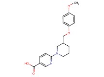 6-{3-[(4-methoxyphenoxy)methyl]-1-piperidinyl}nicotinic acid