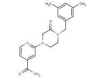2-[4-(3,5-dimethylbenzyl)-3-oxo-1-piperazinyl]isonicotinamide