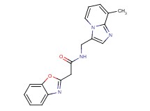 2-(1,3-benzoxazol-2-yl)-N-[(8-methylimidazo[1,2-a]pyridin-3-yl)methyl]acetamide