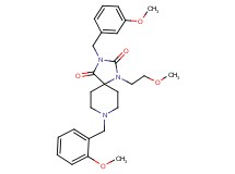 8-(2-methoxybenzyl)-3-(3-methoxybenzyl)-1-(2-methoxyethyl)-1,3,8-triazaspiro[4.5]decane-2,4-dione