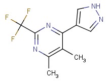4,5-dimethyl-6-(1H-pyrazol-4-yl)-2-(trifluoromethyl)pyrimidine