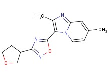 2,7-dimethyl-3-[3-(tetrahydrofuran-3-yl)-1,2,4-oxadiazol-5-yl]imidazo[1,2-a]pyridine
