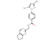 N-(6,7-dihydro-5H-cyclopenta[d]pyrimidin-2-ylmethyl)-4-(3,5-dimethyl-1H-pyrazol-1-yl)benzamide