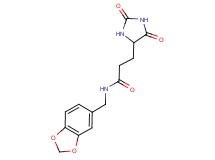 N-(1,3-benzodioxol-5-ylmethyl)-3-(2,5-dioxo-4-imidazolidinyl)propanamide