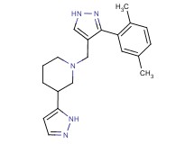 1-{[3-(2,5-dimethylphenyl)-1H-pyrazol-4-yl]methyl}-3-(1H-pyrazol-5-yl)piperidine