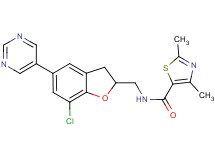 N-{[7-chloro-5-(5-pyrimidinyl)-2,3-dihydro-1-benzofuran-2-yl]methyl}-2,4-dimethyl-1,3-thiazole-5-carboxamide