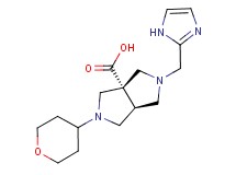 (3aS*,6aS*)-2-(1H-imidazol-2-ylmethyl)-5-(tetrahydro-2H-pyran-4-yl)hexahydropyrrolo[3,4-c]pyrrole-3a(1H)-carboxylic acid