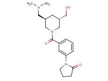 1-(3-{[(3R*,5S*)-3-[(dimethylamino)methyl]-5-(hydroxymethyl)-1-piperidinyl]carbonyl}phenyl)-2-pyrrolidinone