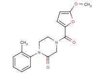4-(5-methoxy-2-furoyl)-1-(2-methylphenyl)-2-piperazinone