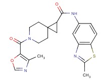 N-(2-methyl-1,3-benzothiazol-5-yl)-6-[(4-methyl-1,3-oxazol-5-yl)carbonyl]-6-azaspiro[2.5]octane-1-carboxamide