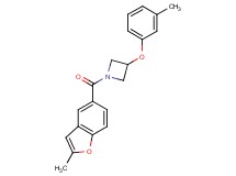 1-[(2-methyl-1-benzofuran-5-yl)carbonyl]-3-(3-methylphenoxy)azetidine