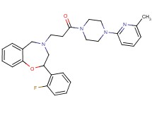 2-(2-fluorophenyl)-4-{3-[4-(6-methyl-2-pyridinyl)-1-piperazinyl]-3-oxopropyl}-2,3,4,5-tetrahydro-1,4-benzoxazepine