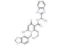 N-[1-(1H-benzimidazol-2-yl)ethyl]-1-(1,3-benzodioxol-5-ylmethyl)-6-methyl-4-oxo-2-propyl-1,4-dihydro-3-pyridinecarboxamide