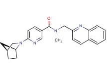 6-[(1S*,4S*)-2-azabicyclo[2.2.1]hept-2-yl]-N-methyl-N-(2-quinolinylmethyl)nicotinamide