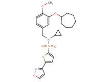 N-[3-(cycloheptyloxy)-4-methoxybenzyl]-N-cyclopropyl-5-(3-isoxazolyl)-2-thiophenesulfonamide