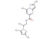 N-[2-(3,5-dimethyl-1H-pyrazol-1-yl)propyl]-2,7-dimethylpyrazolo[1,5-a]pyrimidine-5-carboxamide
