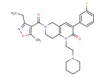 6-[(3-ethyl-5-methyl-4-isoxazolyl)carbonyl]-3-(3-fluorophenyl)-1-[2-(1-piperidinyl)ethyl]-5,6,7,8-tetrahydro-1,6-naphthyridin-2(1H)-one