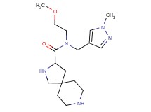 N-(2-methoxyethyl)-N-[(1-methyl-1H-pyrazol-4-yl)methyl]-2,8-diazaspiro[4.5]decane-3-carboxamide dihydrochloride
