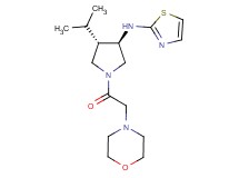 N-[rel-(3R,4S)-4-isopropyl-1-(4-morpholinylacetyl)-3-pyrrolidinyl]-1,3-thiazol-2-amine dihydrochloride
