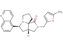 (3aS*,5S*,9aS*)-2-[(5-methyl-2-furyl)methyl]-5-(5-quinolinyl)hexahydro-7H-pyrrolo[3,4-g]pyrrolizin-1(2H)-one