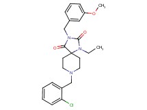 8-(2-chlorobenzyl)-1-ethyl-3-(3-methoxybenzyl)-1,3,8-triazaspiro[4.5]decane-2,4-dione