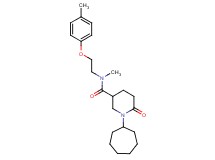1-cycloheptyl-N-methyl-N-[2-(4-methylphenoxy)ethyl]-6-oxo-3-piperidinecarboxamide