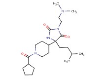 5-[1-(cyclopentylcarbonyl)-4-piperidinyl]-3-[2-(dimethylamino)ethyl]-5-(3-methylbutyl)-2,4-imidazolidinedione