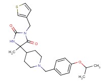 5-[1-(4-isopropoxybenzyl)-4-piperidinyl]-5-methyl-3-(3-thienylmethyl)-2,4-imidazolidinedione