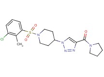1-[(3-chloro-2-methylphenyl)sulfonyl]-4-[4-(1-pyrrolidinylcarbonyl)-1H-1,2,3-triazol-1-yl]piperidine