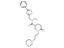 N-methyl-1-[3-(4-morpholinyl)propyl]-6-oxo-N-[(3-phenyl-1,2,4-oxadiazol-5-yl)methyl]-3-piperidinecarboxamide