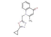 1-[(5-cyclopropyl-1,3,4-oxadiazol-2-yl)methyl]-2-methylquinolin-4(1H)-one