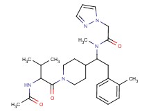 N-[1-[1-(N-acetylvalyl)-4-piperidinyl]-2-(2-methylphenyl)ethyl]-N-methyl-2-(1H-pyrazol-1-yl)acetamide