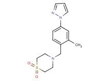 4-[2-methyl-4-(1H-pyrazol-1-yl)benzyl]thiomorpholine 1,1-dioxide