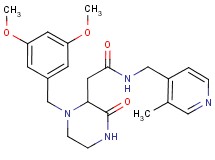 2-[1-(3,5-dimethoxybenzyl)-3-oxo-2-piperazinyl]-N-[(3-methyl-4-pyridinyl)methyl]acetamide