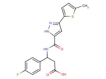 3-(4-fluorophenyl)-3-({[3-(5-methyl-2-thienyl)-1H-pyrazol-5-yl]carbonyl}amino)propanoic acid