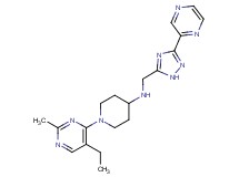 1-(5-ethyl-2-methylpyrimidin-4-yl)-N-[(3-pyrazin-2-yl-1H-1,2,4-triazol-5-yl)methyl]piperidin-4-amine