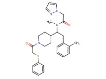 N-methyl-N-(2-(2-methylphenyl)-1-{1-[(phenylthio)acetyl]-4-piperidinyl}ethyl)-2-(1H-pyrazol-1-yl)acetamide