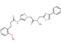 3-(2-methoxyphenyl)-N-[1-(2-{methyl[(4-phenyl-1,3-thiazol-2-yl)methyl]amino}-2-oxoethyl)-1H-pyrazol-4-yl]propanamide