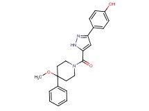 4-{5-[(4-methoxy-4-phenyl-1-piperidinyl)carbonyl]-1H-pyrazol-3-yl}phenol