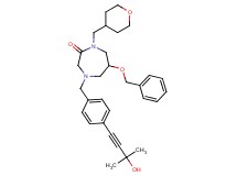 6-(benzyloxy)-4-[4-(3-hydroxy-3-methyl-1-butyn-1-yl)benzyl]-1-(tetrahydro-2H-pyran-4-ylmethyl)-1,4-diazepan-2-one