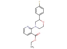 ethyl 2-[2-(4-fluorophenyl)morpholin-4-yl]nicotinate
