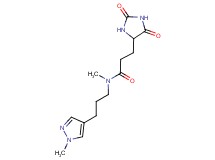 3-(2,5-dioxo-4-imidazolidinyl)-N-methyl-N-[3-(1-methyl-1H-pyrazol-4-yl)propyl]propanamide