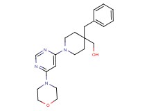 [4-benzyl-1-(6-morpholin-4-ylpyrimidin-4-yl)piperidin-4-yl]methanol