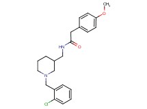 N-{[1-(2-chlorobenzyl)-3-piperidinyl]methyl}-2-(4-methoxyphenyl)acetamide